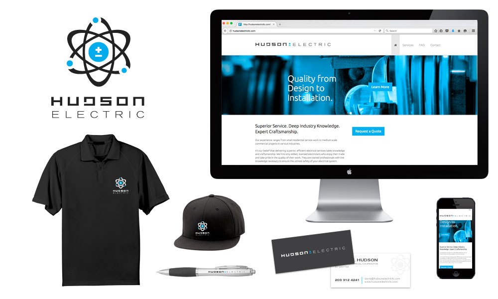 Hudson Electric Company Logo and Marketing Media
