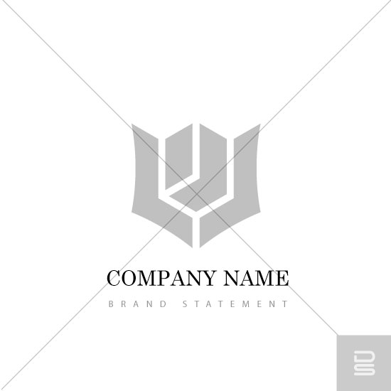 Minimalist L Shape Shield Logo - DIGUISEPPI STUDIOS