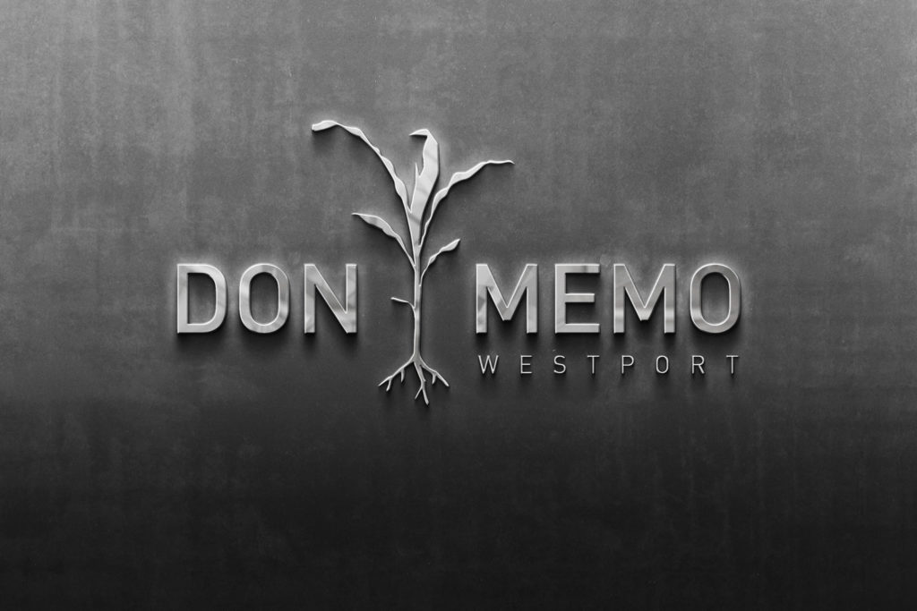 don memo restaurant westport logo mark design -1